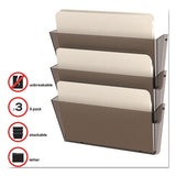 Unbreakable Docupocket 3-pocket Wall File, Letter, 14 1-2 X 3 X 6 1-2, Smoke