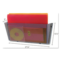 Unbreakable Docupocket Wall File, Legal, 17 1-2 X 3 X 6 1-2, Smoke