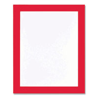 Self Adhesive Sign Holders, 13 X 19, Clear With Red Border, 2/pack