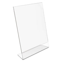 Classic Image Slanted Sign Holder, Portrait, 8 1-2 X 11 Insert, Clear