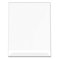 Classic Image Slanted Sign Holder, Portrait, 8 1-2 X 11 Insert, Clear