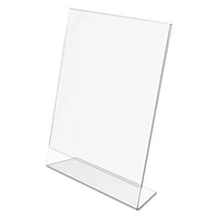 Classic Image Slanted Sign Holder, Portrait, 8 1-2 X 11 Insert, Clear