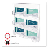6-pocket Business Card Holder, 480 Card Cap, 8 1-2 X 9 3-4 X 1 5-8, Clear