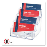 4-pocket Business Card Holder, 200 Card Cap, 3 15-16 X 3 3-4 X 3 1-2, Clear