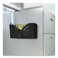 Ez Link Magnetic Wall Mount Supply Organizer, One Pocket, Tabloid, 10 X 2.63 X 5, Black