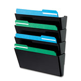 Docupocket Stackable Four-pocket Wall File, Letter, 13 X 4 X 7, Smoke