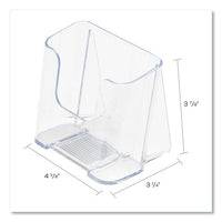 Docuholder For Countertop-wall-mount, Leaflet Size, 4.37w X 3.25d X 3.87h, Clear