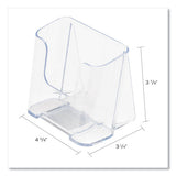 Docuholder For Countertop-wall-mount, Leaflet Size, 4.37w X 3.25d X 3.87h, Clear
