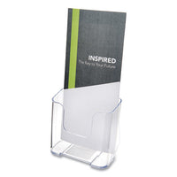 Docuholder For Countertop-wall-mount, Leaflet Size, 4.37w X 3.25d X 3.87h, Clear