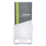 Docuholder For Countertop-wall-mount, Leaflet Size, 4.37w X 3.25d X 3.87h, Clear