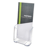 Docuholder For Countertop-wall-mount, Leaflet Size, 4.37w X 3.25d X 3.87h, Clear