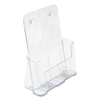 Docuholder For Countertop-wall-mount, Magazine, 9.25w X 3.75d X 10.75h, Clear