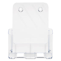 Docuholder For Countertop-wall-mount, Magazine, 9.25w X 3.75d X 10.75h, Clear