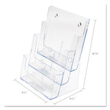 3-compartment Docuholder, Magazine Size, 9.5w X 6.25d X 12.63, Clear