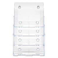 4-compartment Docuholder, Magazine Size, 9.38w X 7d X 13.63h, Clear