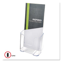 Docuholder For Countertop-wall-mount, Leaflet Size, 4.25w X 3.25d X 7.75h, Clear