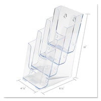 4-compartment Docuholder, Leaflet Size, 4.88w X 6.13d X 10h, Clear