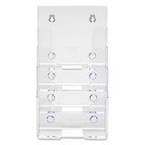 4-compartment Docuholder, Booklet Size, 6.88w X 6.25d X 10h, Clear