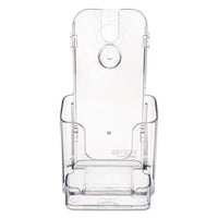 Docuholder For Countertop-wall-mount W-card Holder, 4.38w X 4.25d X 7.75h, Clear