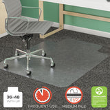 Supermat Frequent Use Chair Mat, Med Pile Carpet, Roll, 36 X 48, Lipped, Clear