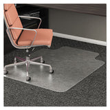 Rollamat Frequent Use Chair Mat, Med Pile Carpet, Flat, 45 X 53, Wide Lipped, Clear