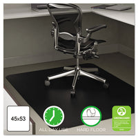 Economat All Day Use Chair Mat For Hard, Lip, 36 X 48, Low Pile, Smooth, Clear