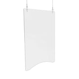 Hanging Barrier, 23.75" X 35.75", Acrylic, Clear, 2-carton