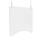 Hanging Barrier, 23.75" X 35.75", Polycarbonate, Clear, 2-carton