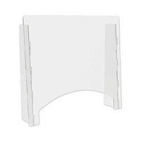 Counter Top Barrier With Pass Thru, 27" X 6" X 23.75", Acrylic, Clear, 2-carton