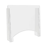 Counter Top Barrier With Pass Thru, 27" X 6" X 23.75", Acrylic, Clear, 2-carton