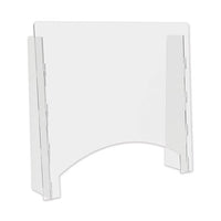 Counter Top Barrier With Full Shield, 31.75" X 6" X 36", Polycarbonate, Clear, 2-carton