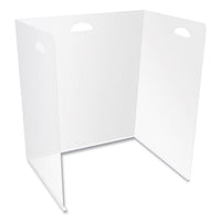 Lightweight Desktop Barriers, 22 X 16 X 24, Polypropylene, Clear, 10-carton