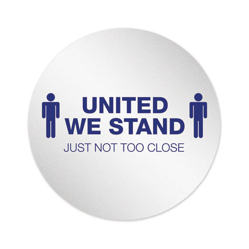 Personal Spacing Discs, United We Stand, 20" Dia, White-blue, 50-carton
