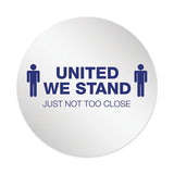 Personal Spacing Discs, United We Stand, 20" Dia, White-blue, 6-pack