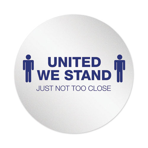 Personal Spacing Discs, United We Stand, 20" Dia, White-blue, 6-pack