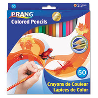 Colored Pencil Sets, 3.3 Mm, 2b (#1), Assorted Lead-barrel Colors, 50-pack