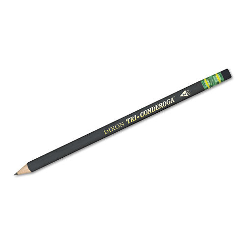 Tri-conderoga Triangular #2 Woodcase Oversized Pencil, Hb (#2), Black Lead, Yellow Barrel, 3-pack