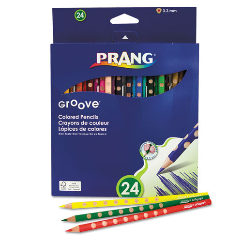 Groove Colored Pencils, 3.3 Mm, 2b (#1), Assorted Lead-barrel Colors, 24-pack