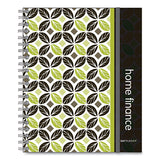 Monthly Home Finance Organizer, 5 Column Format, Black-green-white Cover, 11 X 9 Sheets, 30 Sheets-book
