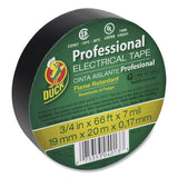 Pro Electrical Tape, 1" Core, 0.75" X 50 Ft, Black, 3-pack