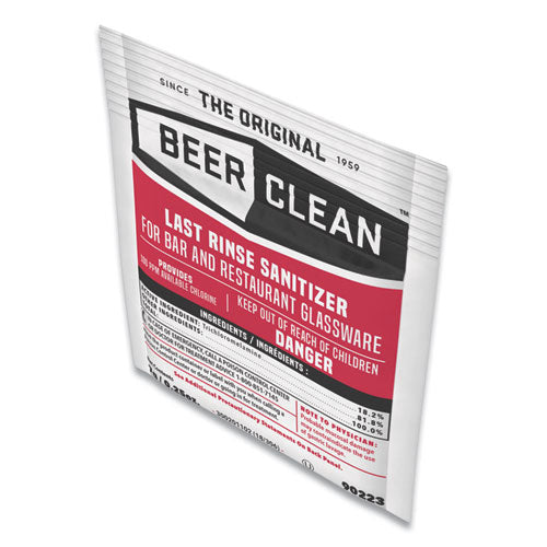 Beer Clean Last Rinse Glass Sanitizer, Powder, .25oz Packet, 100-carton