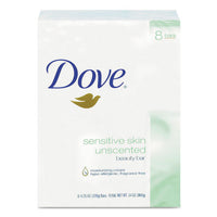 Sensitive Skin Bath Bar, 4.5 Oz Bar, Unscented, 8 Bars-pack, 9 Packs-carton