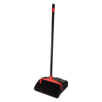 Maxi-plus Lobby Dust Pan With Rear Wheels, Black, 13"wide, 30"handle, 6-carton