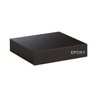 Classroom Book Compartment Science Table, 60w X 24d X 30h, Black Epoxy Resin Top, Oak Base
