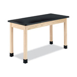 Classroom Science Table, 54w X 24d X 36h, Black Epoxy Resin Top, Maple Base
