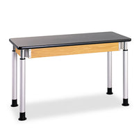 Adjustable-height Table, Rectangular, 54w X 24d X 42h, Black