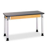 Adjustable-height Table, Rectangular, 72w X 24d X 42h, Black