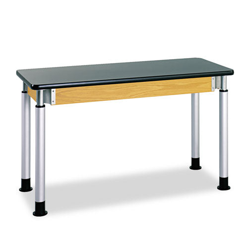 Adjustable-height Table, Rectangular, 72w X 24d X 42h, Black