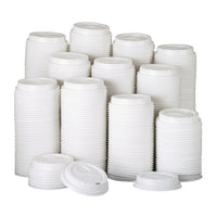 White Dome Lid Fits 10-16oz Perfectouch Cups, 12-20oz Hot Cups, Wisesize, 500-ct