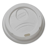 Dome Hot Drink Lids, 8oz Cups, White, 100-sleeve, 10 Sleeves-carton